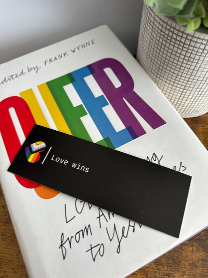 Pride Heart Bookmark – “Love Wins” & “You Belong in Every Story” | Bookmark
