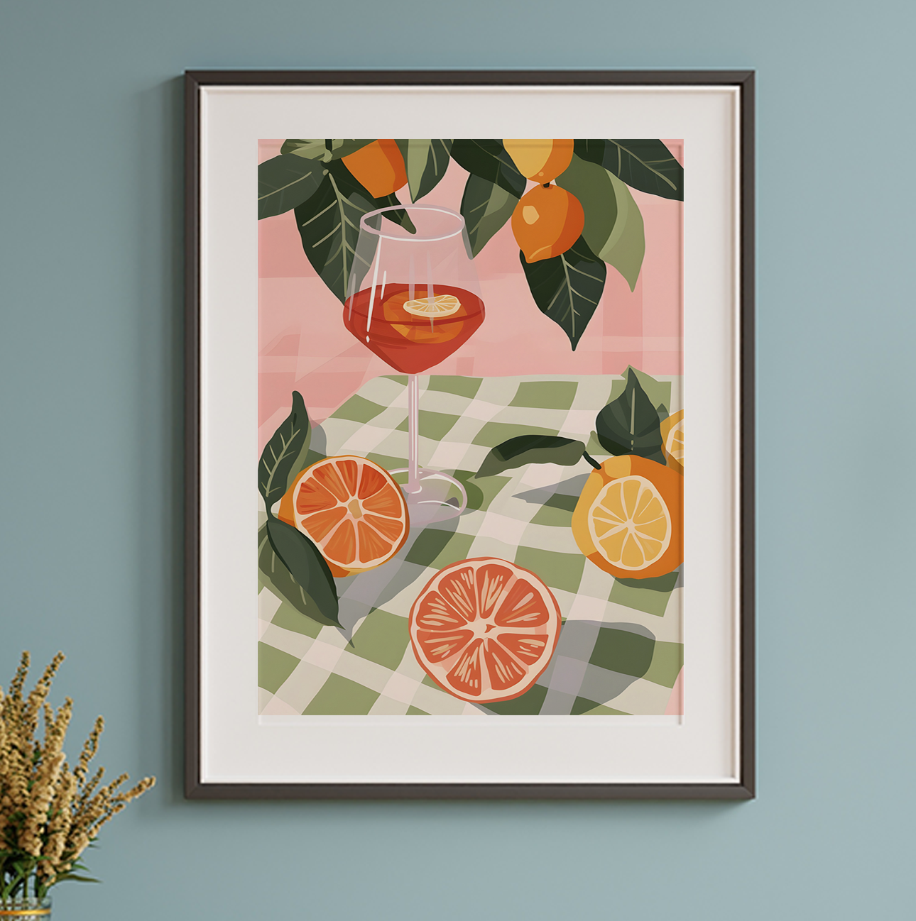 Citrus Aperitif Print –Summer Drinks Wall Art – Kitchen & Bar Decor