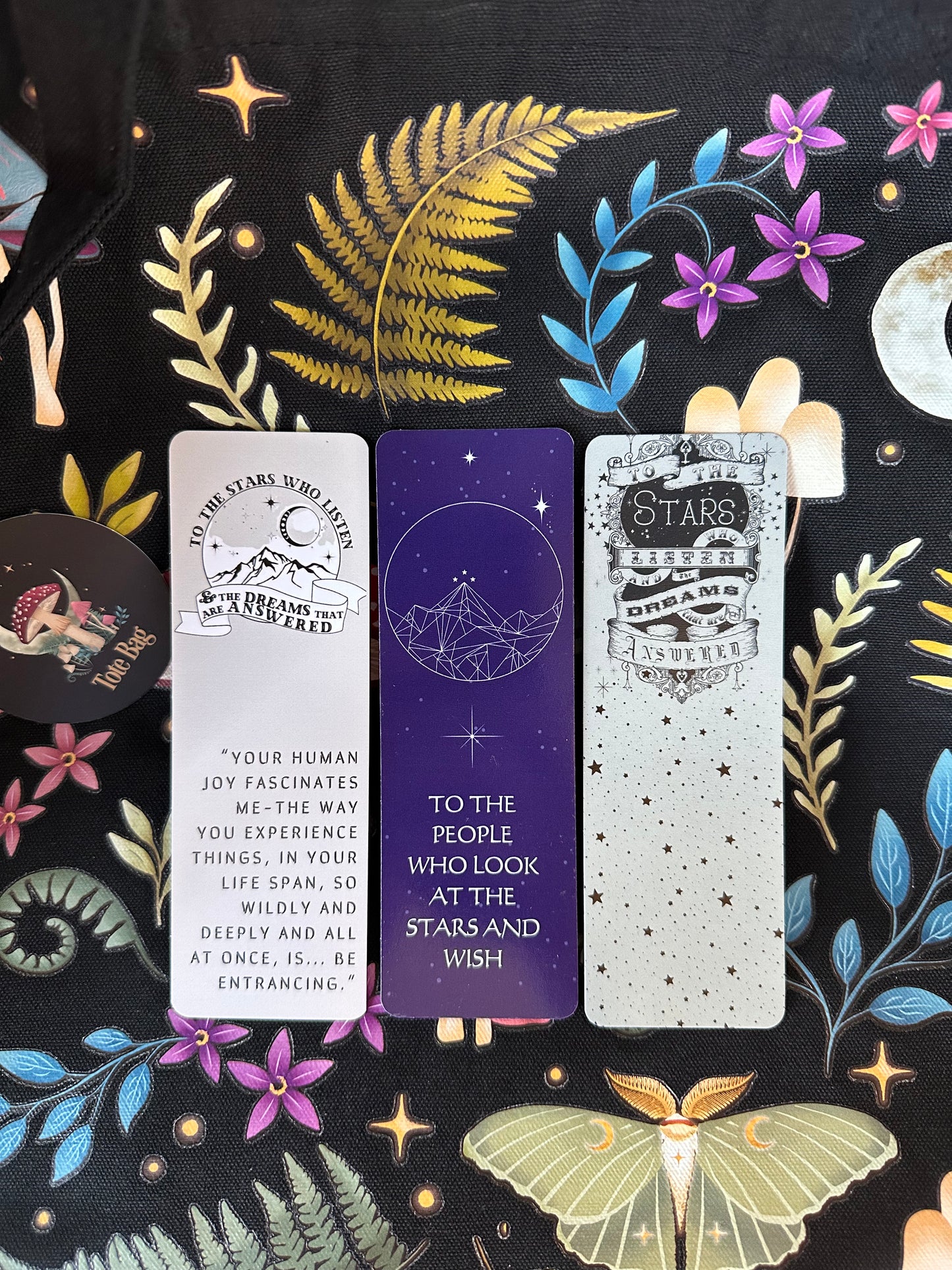 A Court of Thorns and Roses OOP Cover Gift Set Tote Bag Book & Bookmarks ACOTAR | Sarah J Maas Fans