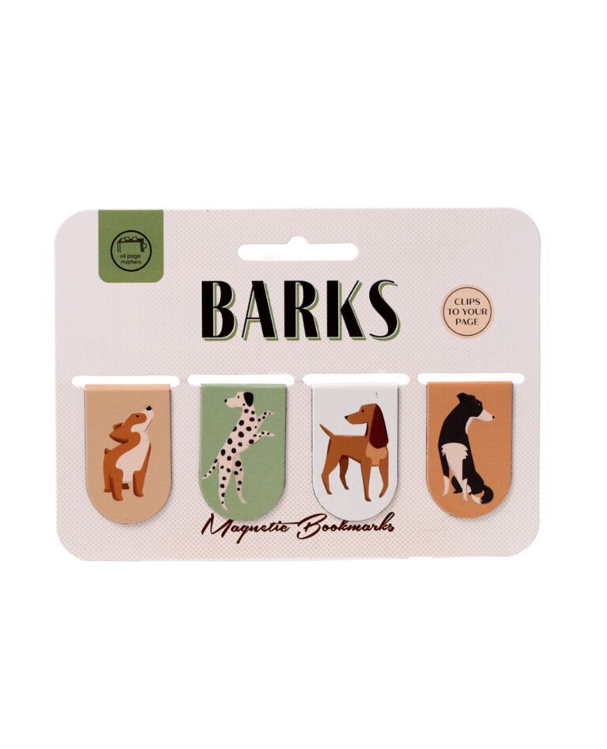 BARKS Magnetic Dog Bookmark Set (Pack of 4)
