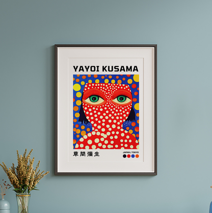 Yayoi Kusama Art Print Contemporary Pop Art | Japanese Modern Wall Decor