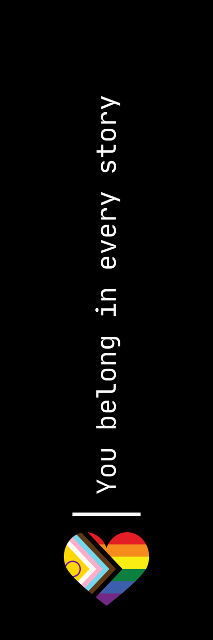 Pride Heart Bookmark – “Love Wins” & “You Belong in Every Story” | Bookmark