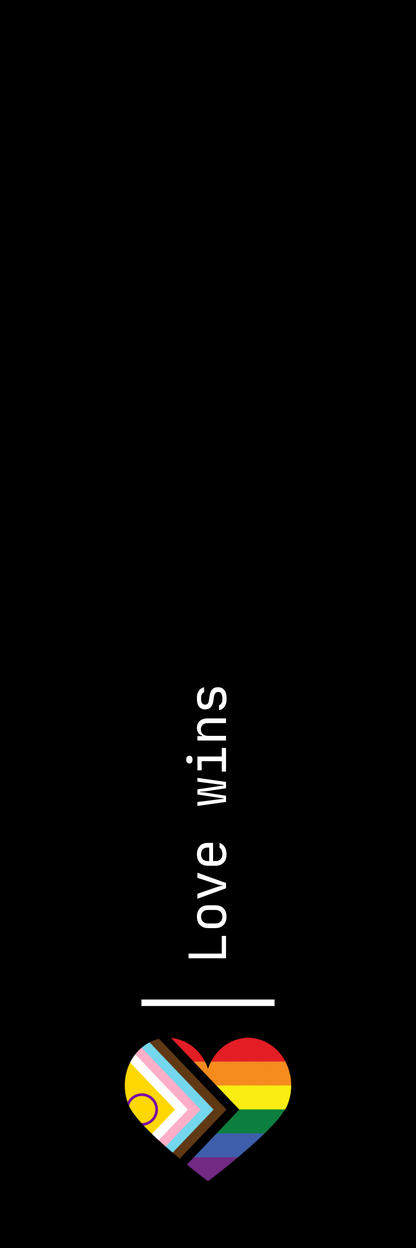 Pride Heart Bookmark – “Love Wins” & “You Belong in Every Story” | Bookmark