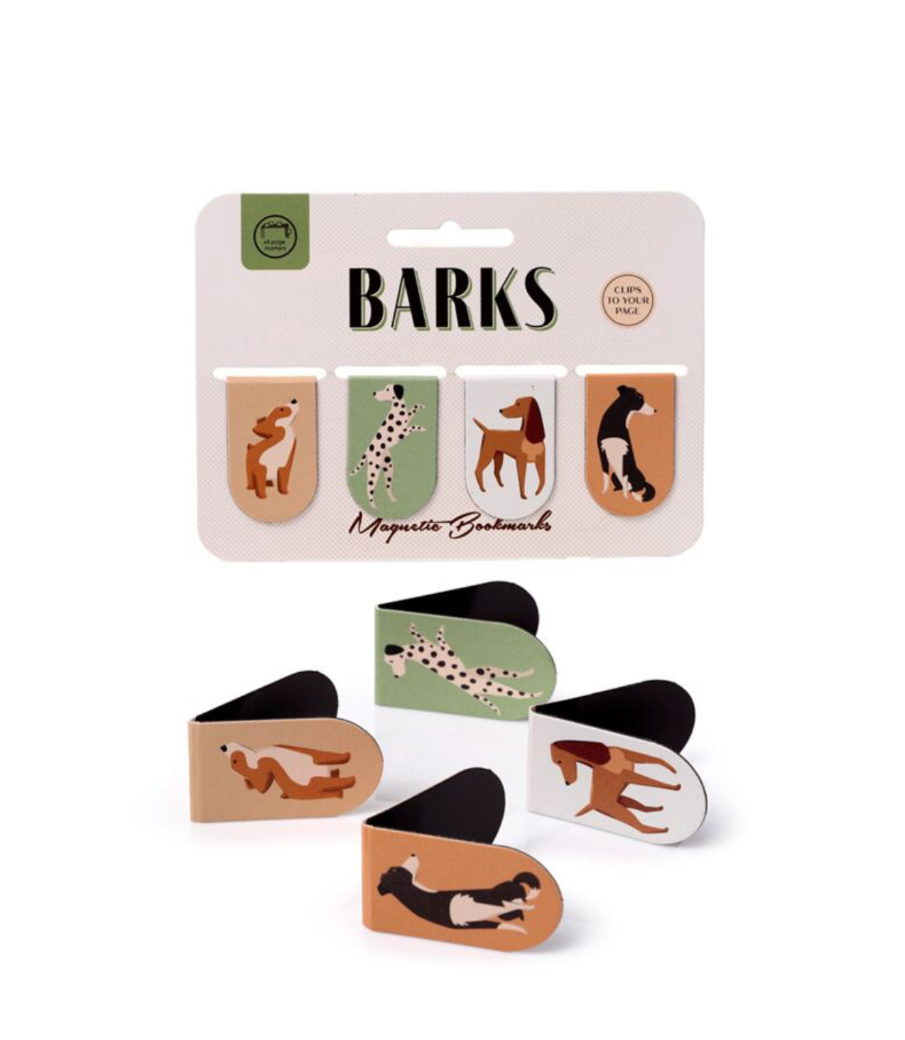 BARKS Magnetic Dog Bookmark Set (Pack of 4)